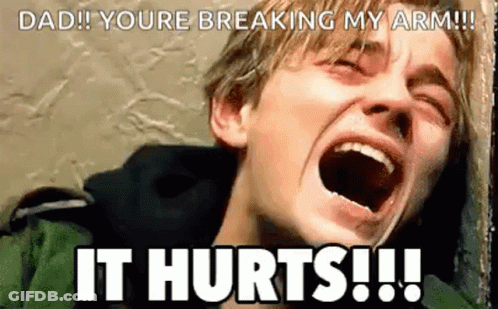 Leonardo DiCaprio Crying Dad Youre Breaking My Arm GIF
