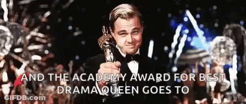 Leonardo DiCaprio Holding Oscar GIF