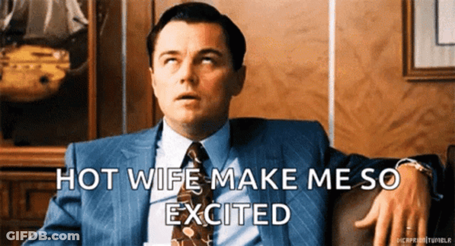 Leonardo DiCaprio Horny Thinking Hot Wife GIF