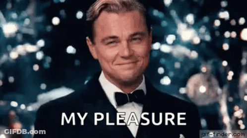 Leonardo Dicaprio Is Wearing A Tuxedo And Bow Tie And Smiling . GIF