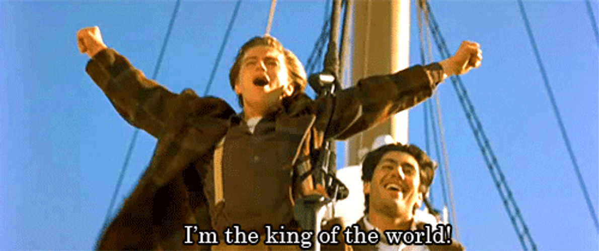 Leonardo DiCaprio King Of World GIF