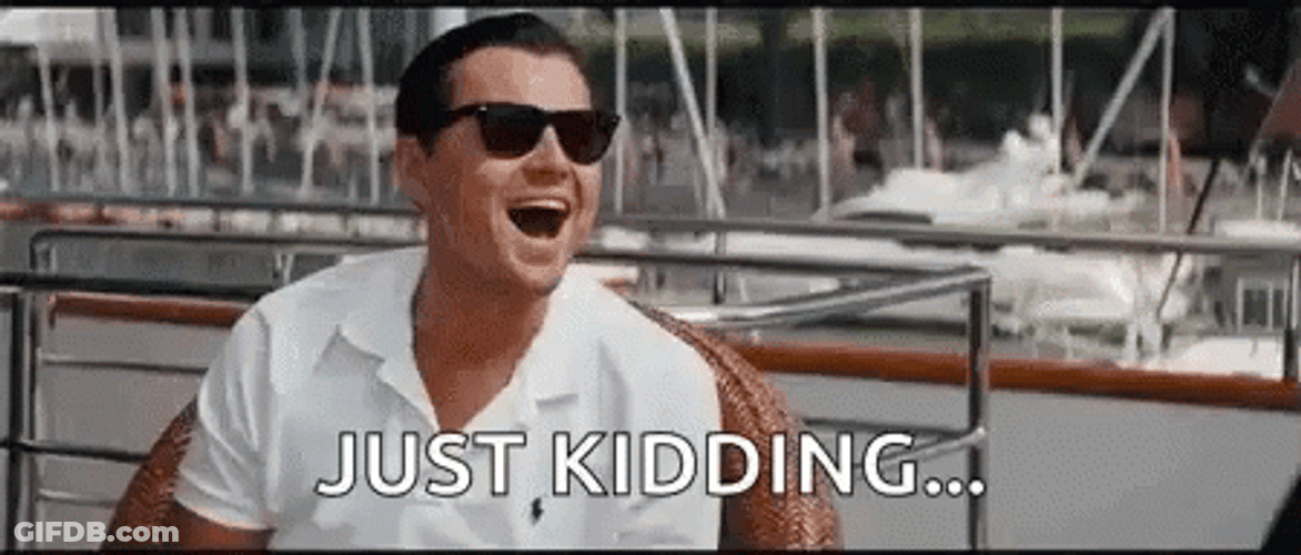 Leonardo DiCaprio Laugh And Said Just Kidding GIF