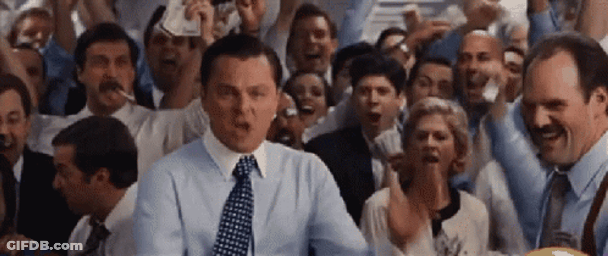 Leonardo Dicaprio Office Celebration GIF