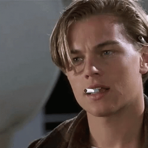 Leonardo DiCaprio Playing Cigarette GIF