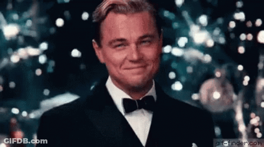 Leonardo Dicaprio Raise Happy Birthday Champagne Glass GIF
