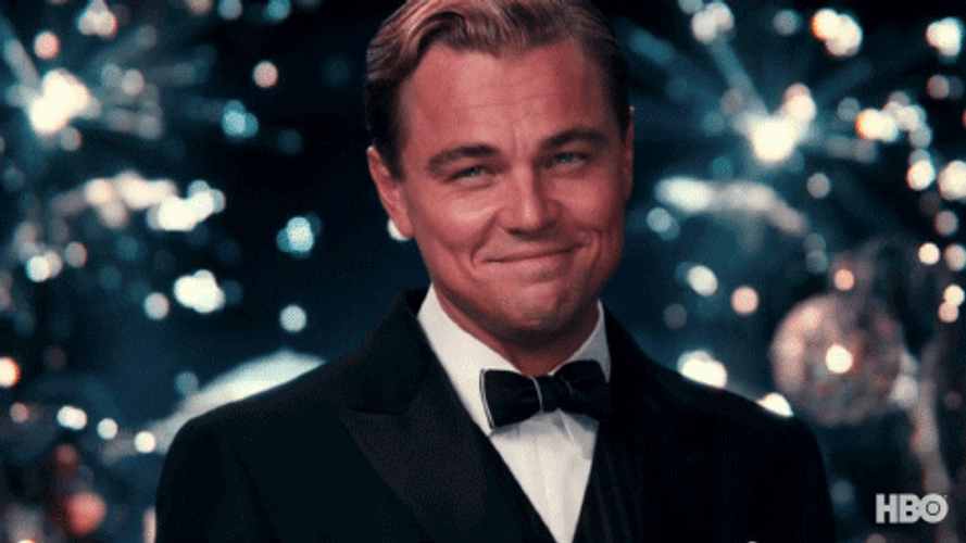 Leonardo DiCaprio Raising Glass To Give Congrats To Winners GIF