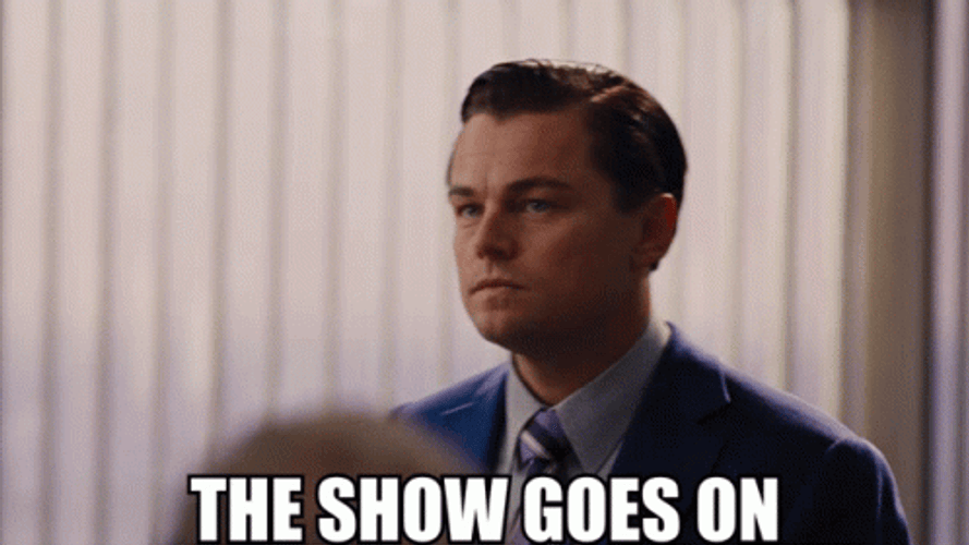 Leonardo DiCaprio Show Goes On GIF
