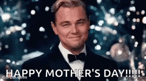 Leonardo DiCaprio Smiling Happy Mother's Day GIF