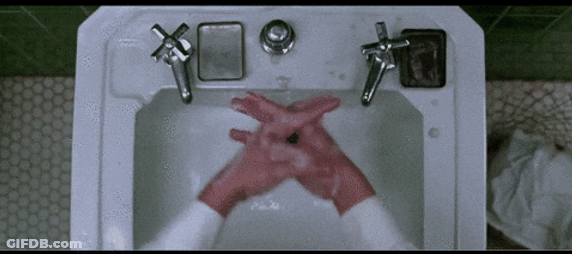 Leonardo DiCaprio Washing Out Germs GIF