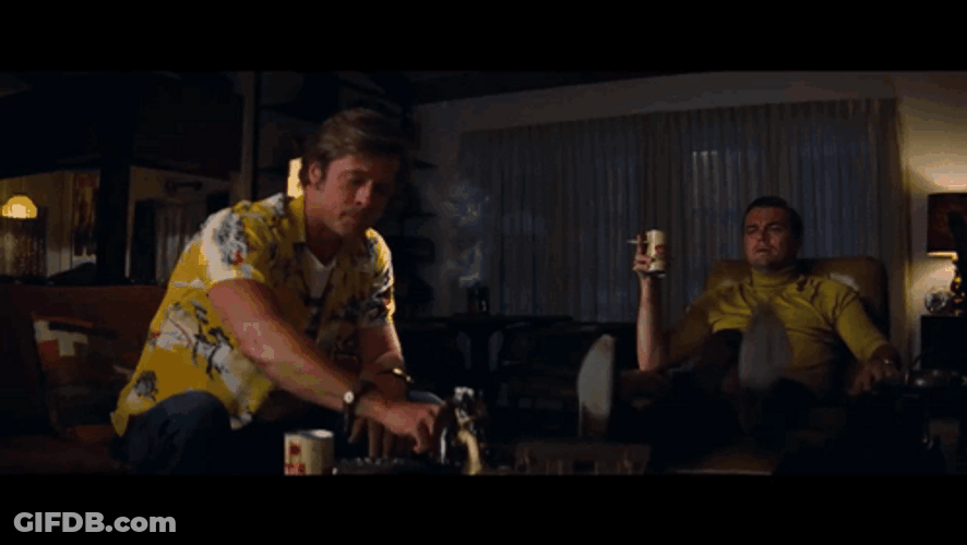 Leonardo Holiday Party GIF