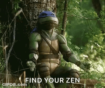 Leonardo Teenage Mutant Ninja Turtle Sitting Under Tree GIF