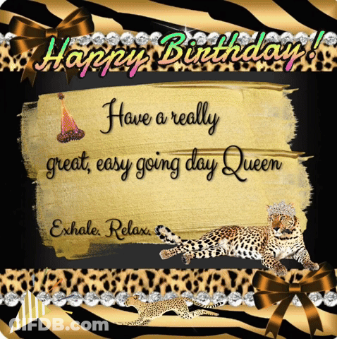 Leopard Birthday Card GIF