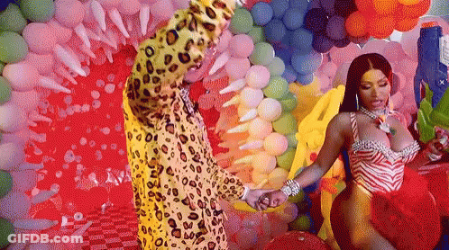 Leopard Print Man And Zebra Print Woman Holding Hands GIF