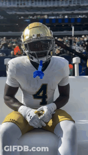 Leprechaun Costume Dancing On Football Field Here Come The Irish GIF