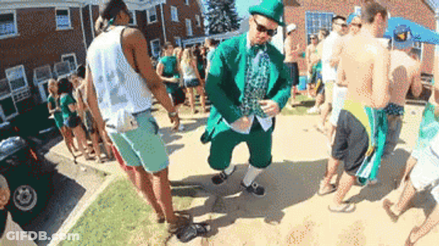 Leprechaun Dancing Under The Sun GIF