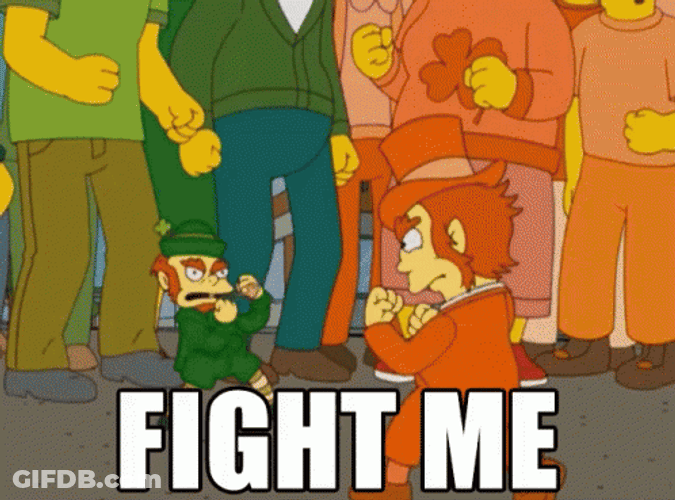 Leprechaun Fight Me The Simpsons GIF