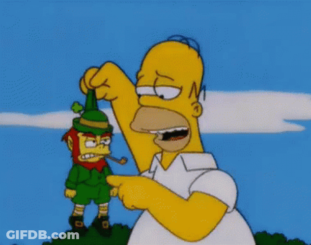 Leprechaun Homer Simpson GIF