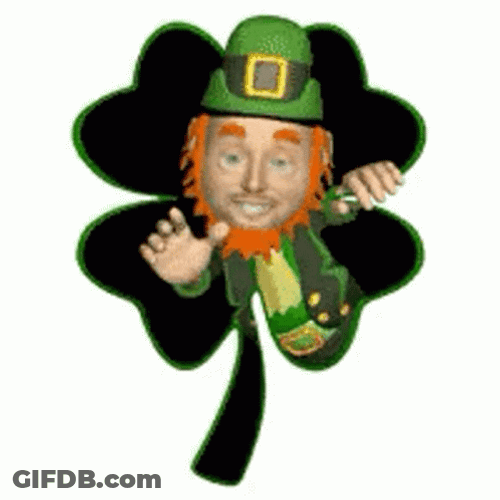 Leprechaun Inside Clover GIF