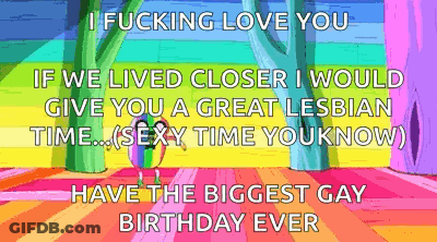 Lesbian Couple Celebrating Gay Birthday GIF