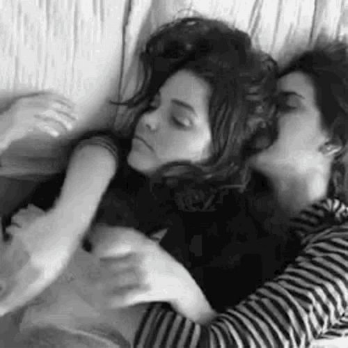 Lesbian Couple Cuddle Hug GIF