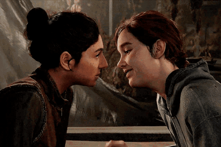 Lesbian Kiss The Last Of Us GIF