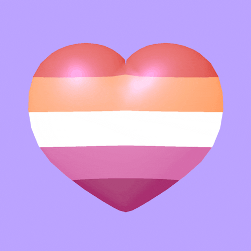 Lesbian Pride Heart Art GIF
