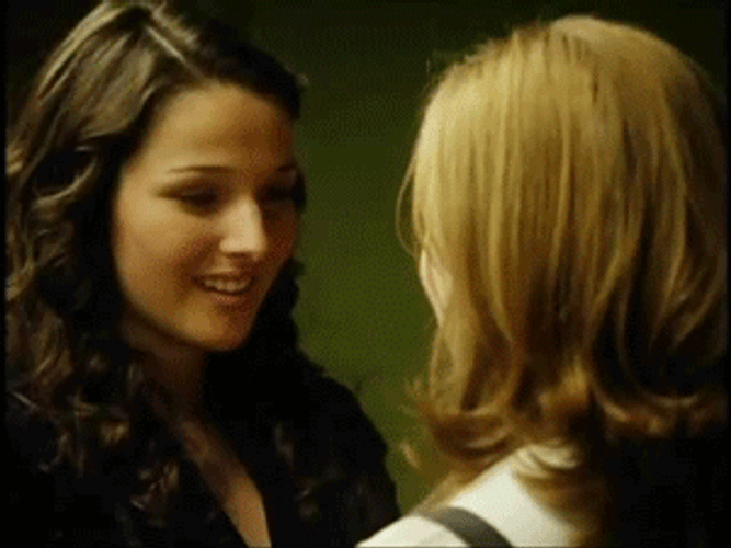 Lesbians Having A Passionate Kiss GIF