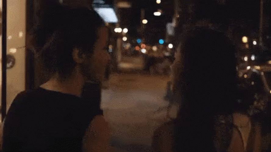 Lesbians Sweet Cheek Kiss GIF