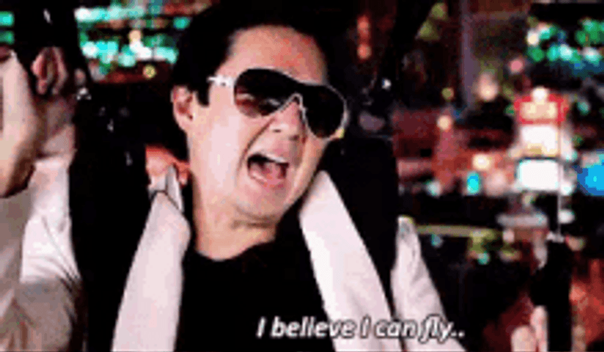 Leslie Chow Believes He Can Fly GIF