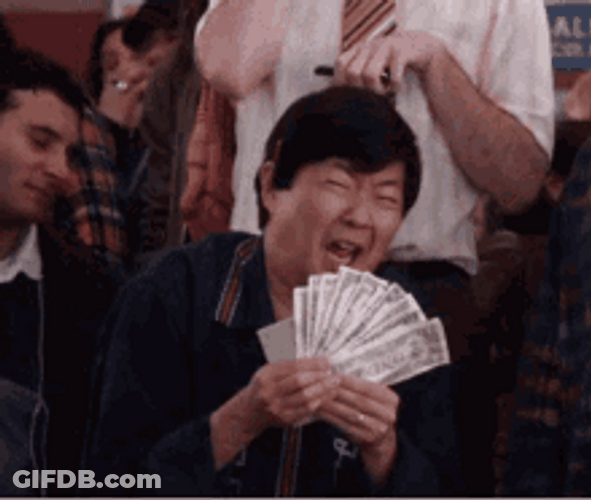 Leslie Chow Having Fun With Money GIF