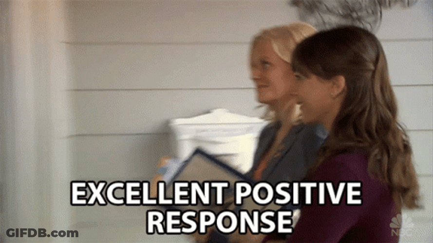 Leslie Knope Excellent Positive Response GIF