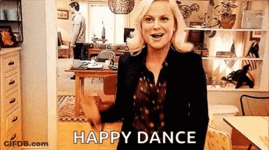 Leslie Knope Happy Dance GIF