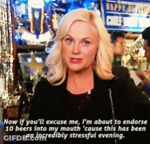 Leslie Knope Stressed GIF