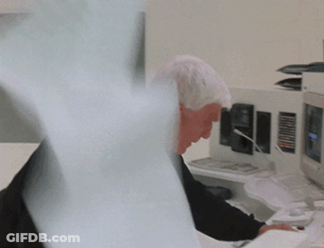 Leslie Nielsen Panicking Out GIF