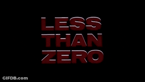 Less Than Zero In Red Letters GIF