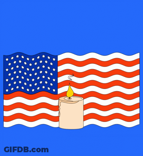Lest We Forget Their Sacrifice Vote American Flag Candle GIF