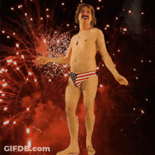 Let Freedom Ring Happy Dance In Bikini GIF