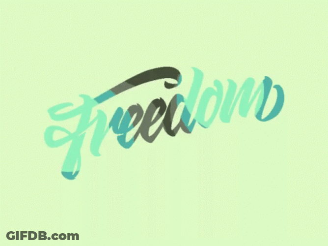 Let Freedom Ring Minimalist Digital Art GIF