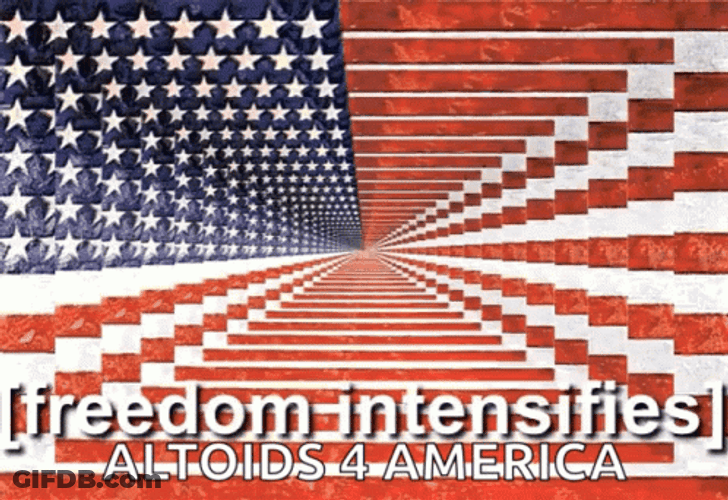 Let Freedom Ring USA Flag Optical Illusion GIF
