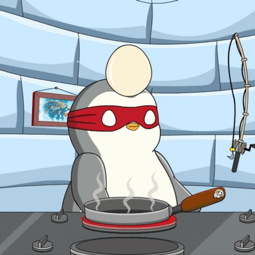 Let Him Cook An Omelette Penguin GIF