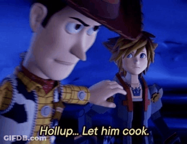 Let Him Cook Kingdom Hearts Woody And Sora GIF