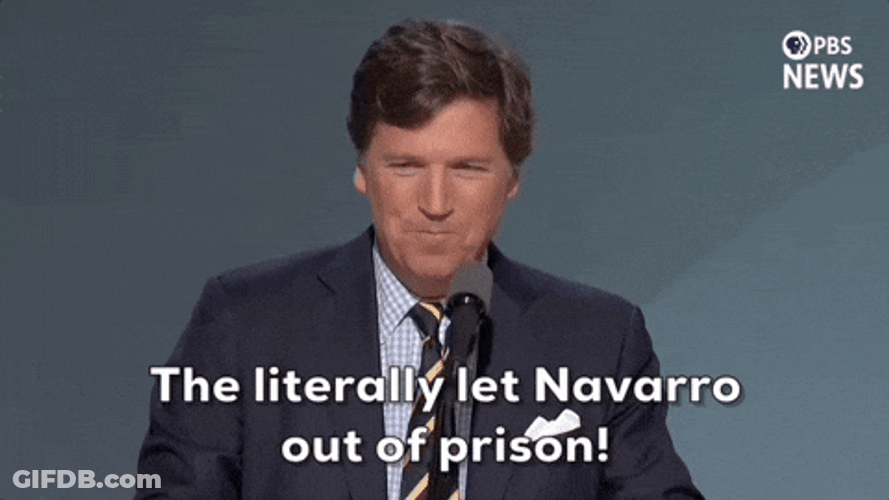 Let Navarro Out Of Prison Tucker Carlson GIF