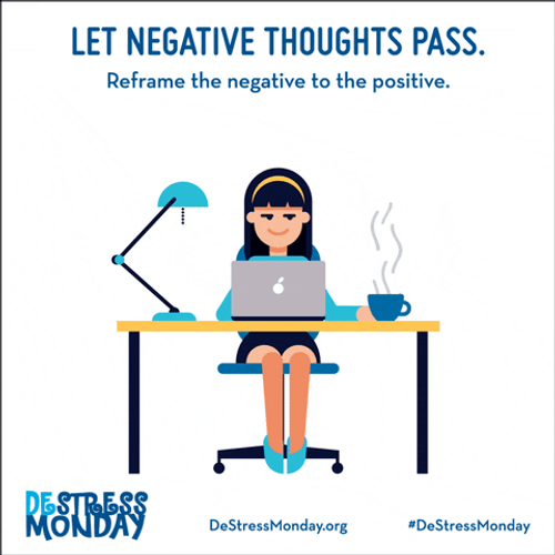 Let Negative Thoughts Pass Have A Positive Monday GIF