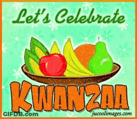 Let's Celebrate Happy Kwanzaa Moving Design GIF