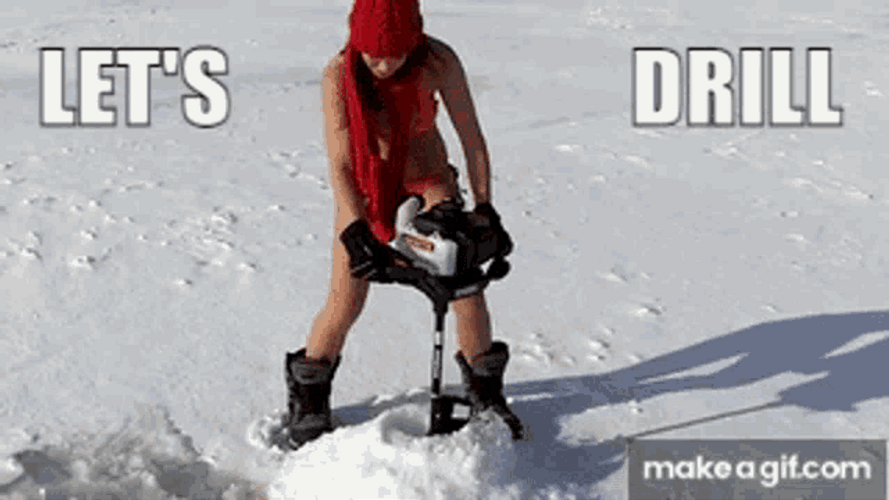 Let's Drill On Ice GIF