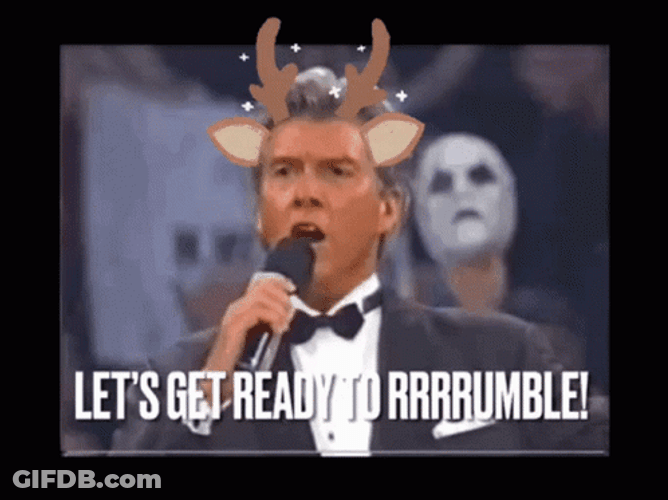 Let's Get Ready To Rumble Deer Filter GIF