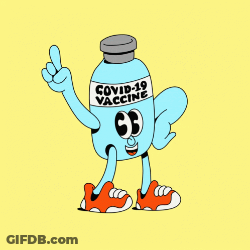 Let's Get Vaccinated Vaccine Bottle GIF