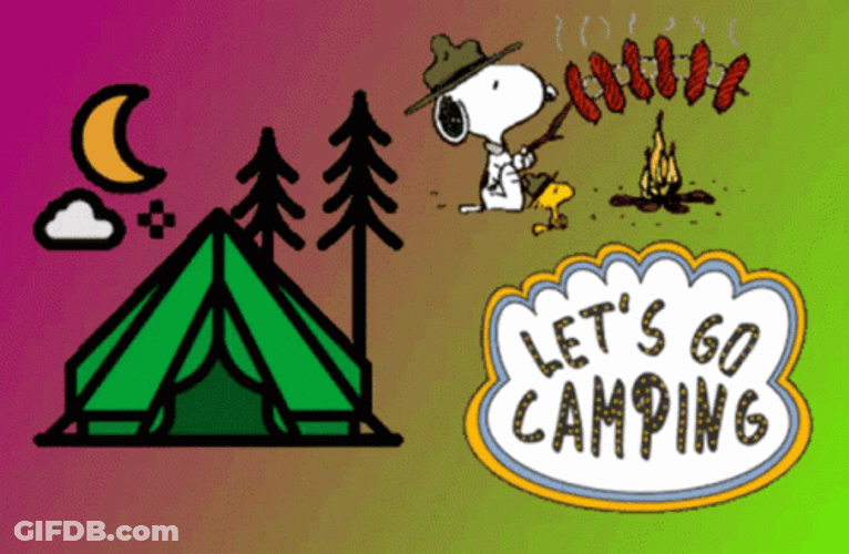 Let's Go Camping Mobile Art GIF