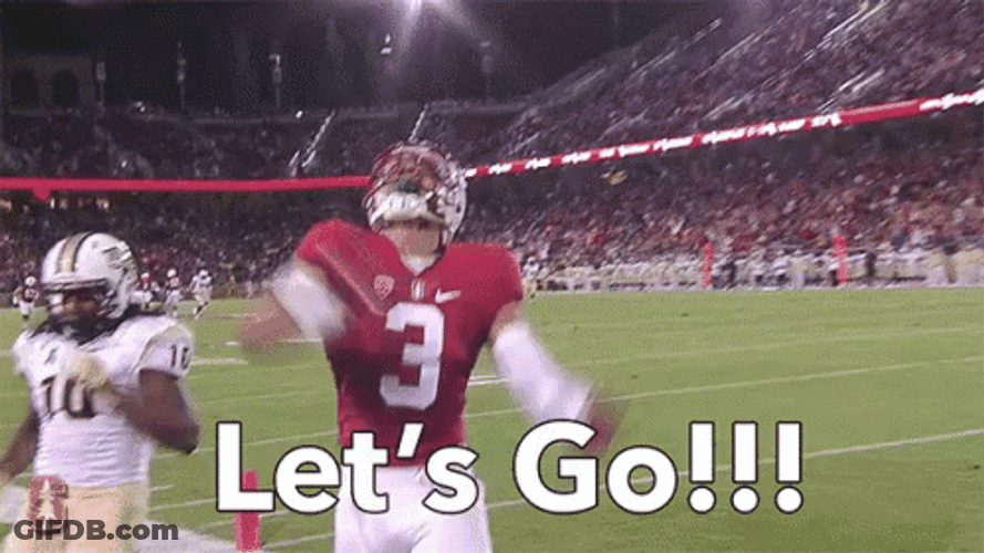 Let's Go Football Kickoff GIF
