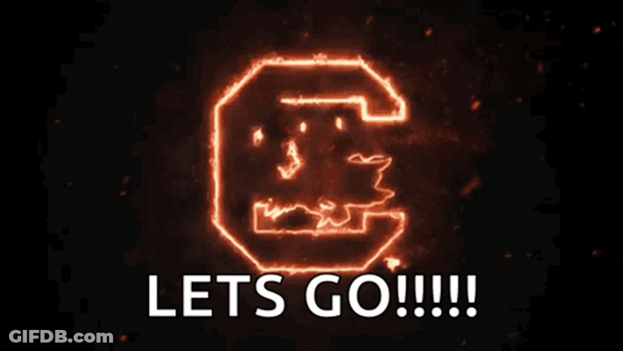 Let's Go Gamecocks Logo GIF